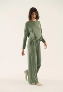 Anna Field Wide Leg - Pyjama - Khaki -Beste Kleding Winkel b0582ddda7cb423eabcd79a9b5e373dc