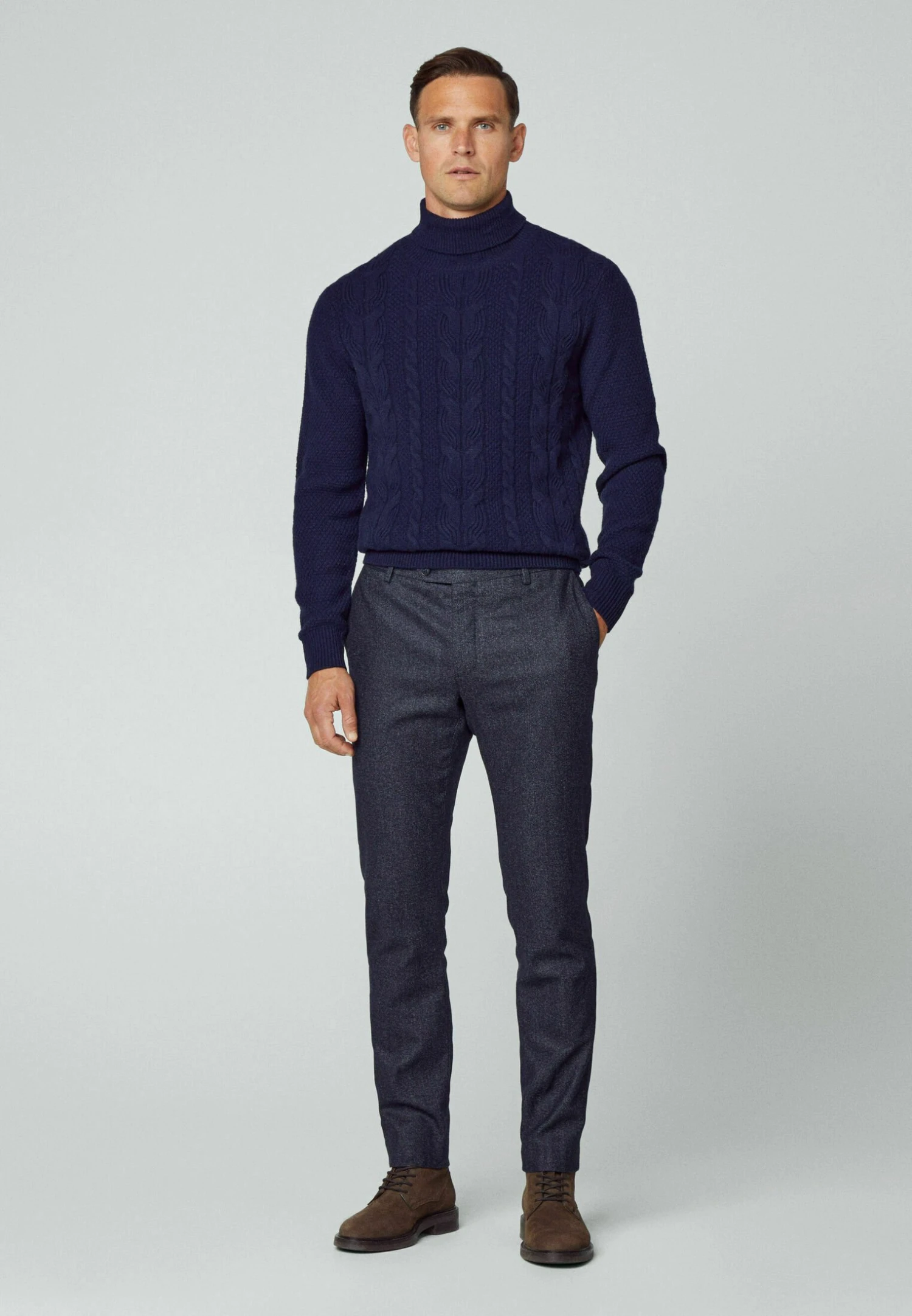 Hackett London Broken Twill Trs - Broek - Navy 4 Hackett London Broken Twill Trs - Broek - Navy - Afbeelding 2