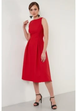 LELA Crew Neck Pleated Midi - Cocktailjurk - Red 9 LELA Crew Neck Pleated Midi - Cocktailjurk - Red -Beste Kleding Winkel b713158cf688442d848dcd8d0c5ad3da
