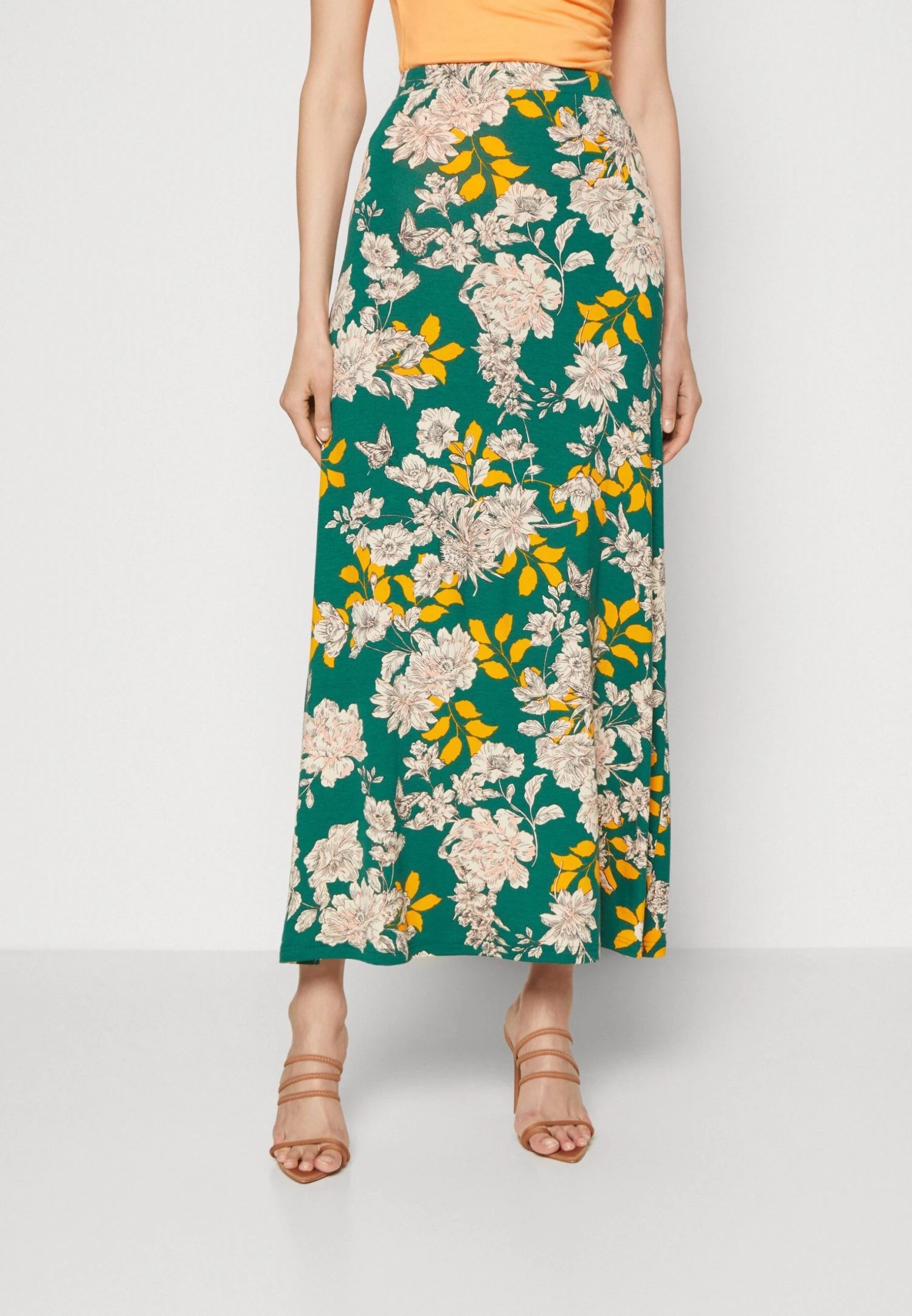 Anna Field Maxirok - Dark Green/Multicoloured 3 Anna Field Maxirok - Dark Green/Multicoloured