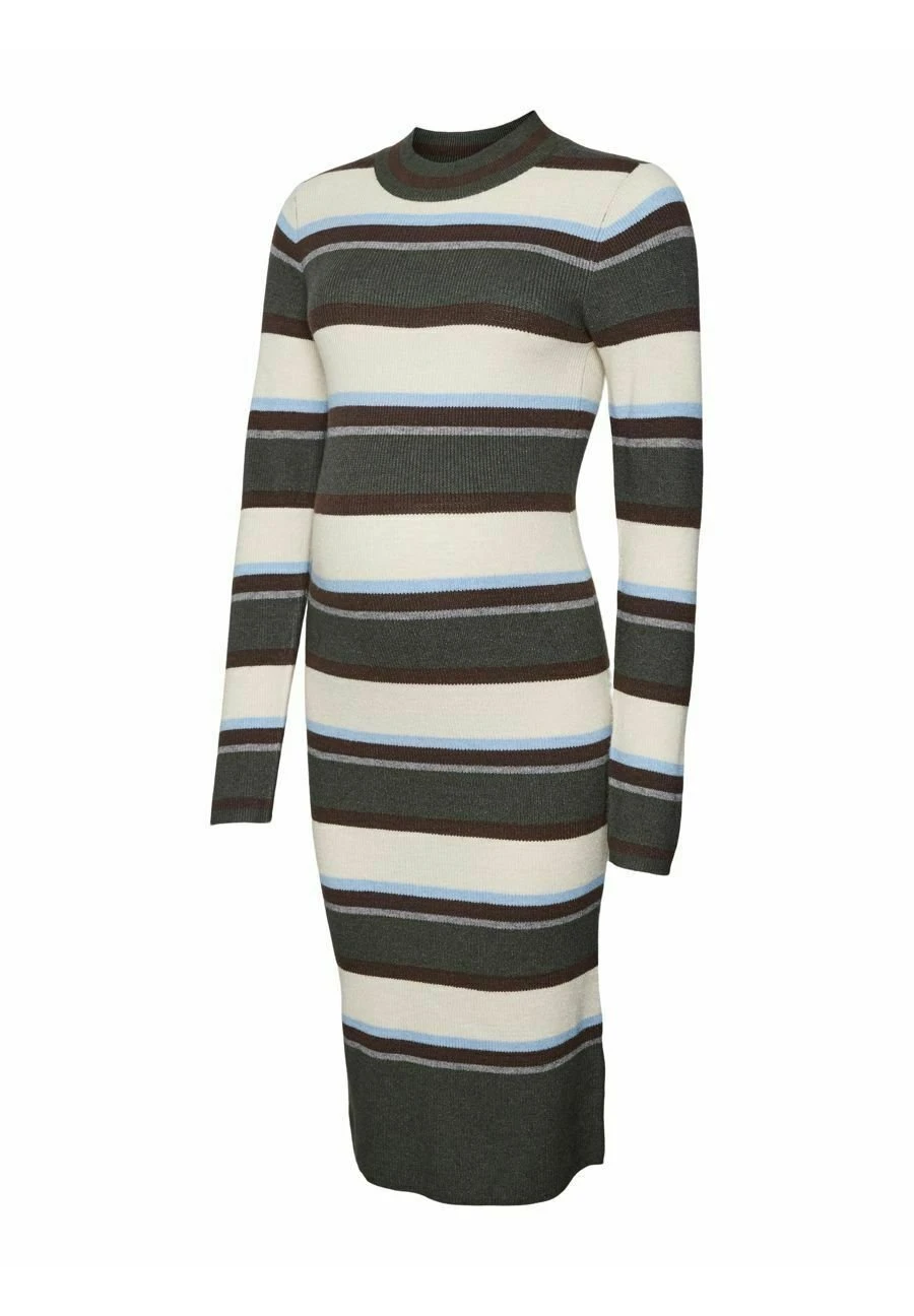 Mamalicious Mlcasey - Gebreide Jurk - Whitecap Gray 6 Mamalicious Mlcasey - Gebreide Jurk - Whitecap Gray - Afbeelding 4