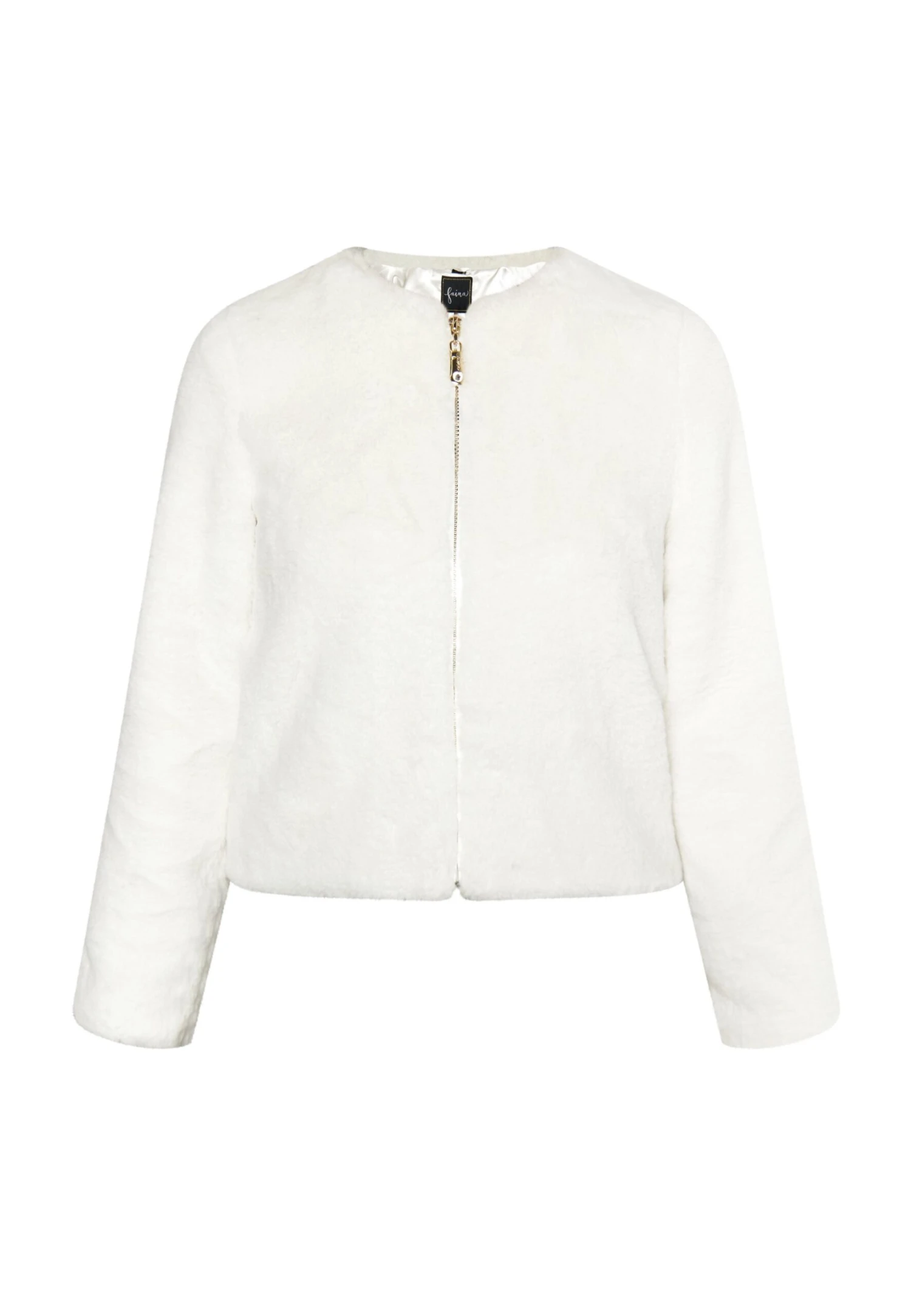 Faina Embell - Imitatieleren Jas - Wollweiss 7 Faina Embell - Imitatieleren Jas - Wollweiss - Afbeelding 5