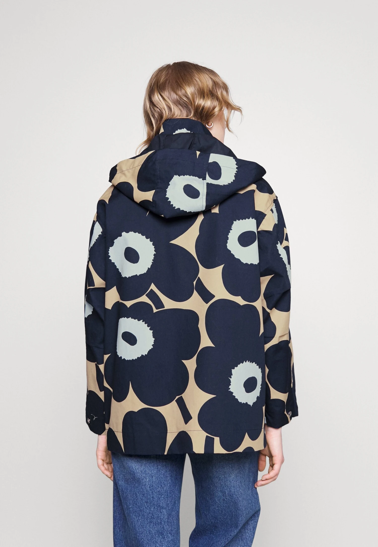 Marimekko Magna Unikko Coat - Parka - Dark Blue, Light Yellow 5 Marimekko Magna Unikko Coat - Parka - Dark Blue, Light Yellow - Afbeelding 3
