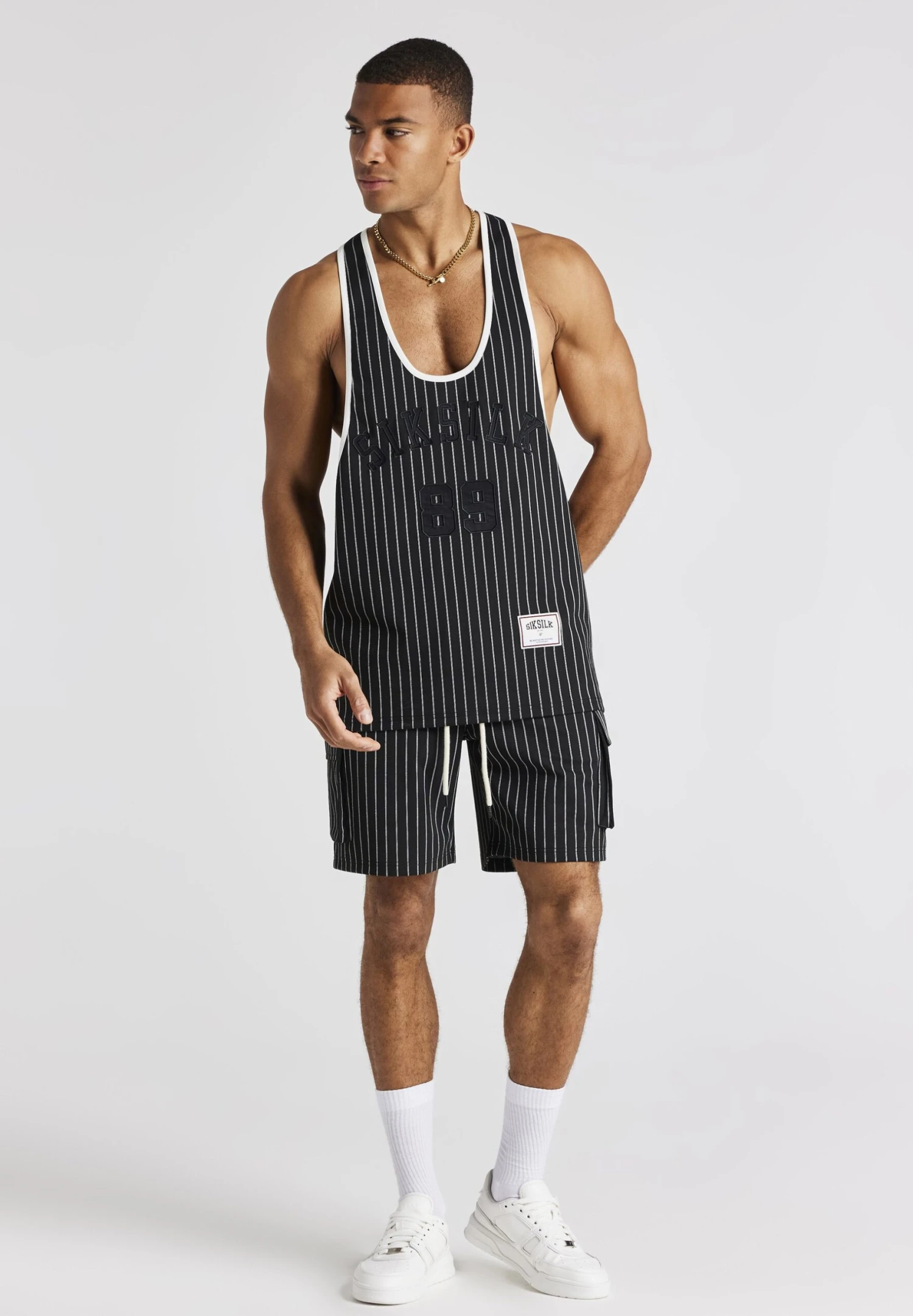 SikSilk Anniversary Racer- Top - Black 4 SikSilk Anniversary Racer- Top - Black - Afbeelding 2