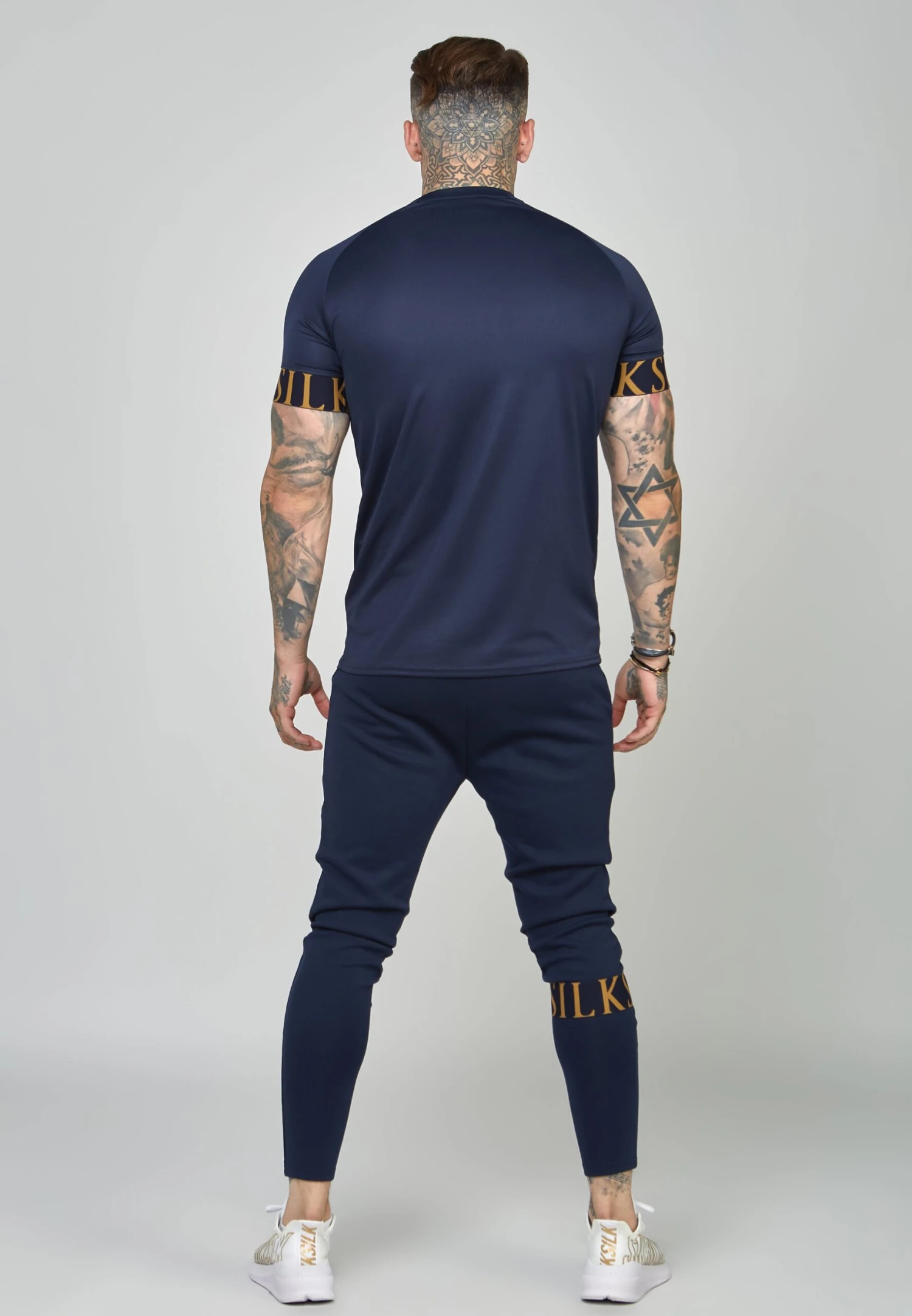 SikSilk Short Sleeve Dynamic Tech - T-Shirt Print - Navy 4 SikSilk Short Sleeve Dynamic Tech - T-Shirt Print - Navy - Afbeelding 2