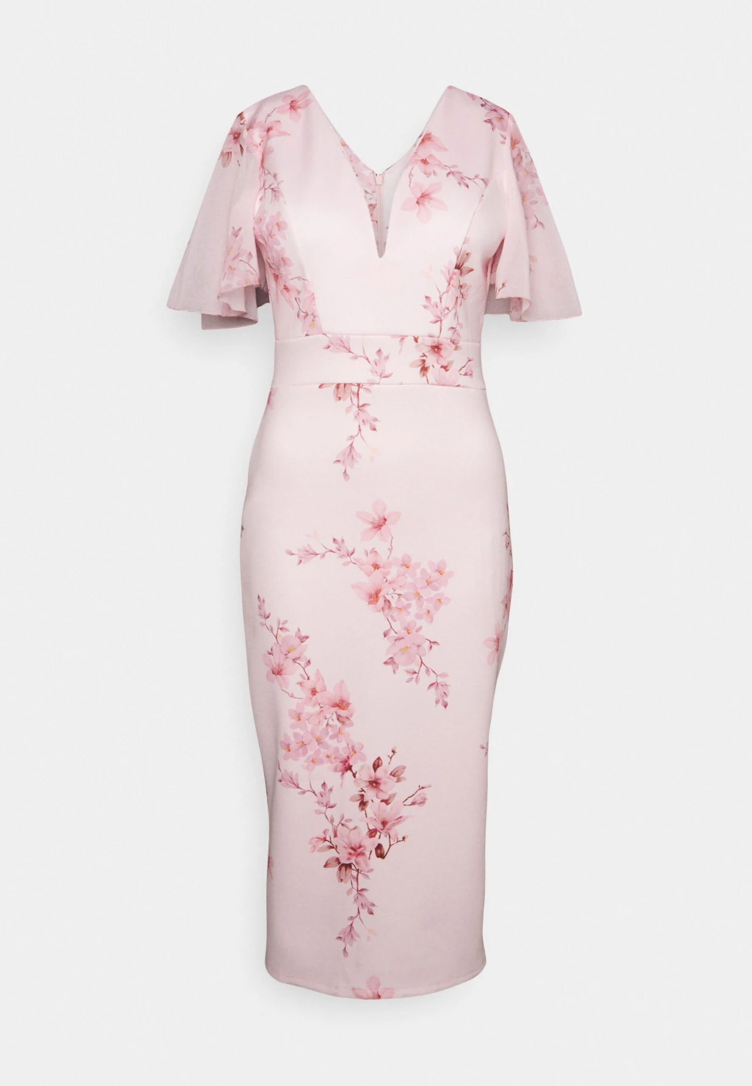 Wal G Wedding Jamie Flare Sleeve Midi - Etui-Jurk - Pink 7 Wal G Wedding Jamie Flare Sleeve Midi - Etui-Jurk - Pink - Afbeelding 5