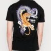 YOURTURN Dragon Tiger Tee - T-Shirt Print - Black -Beste Kleding Winkel eafb741659644e9a9687f4c8767b6e38