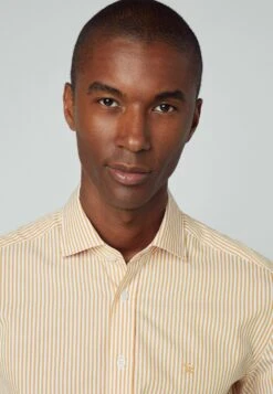 Hackett London Essential Bengal Stripe - Overhemd - White Yelow -Beste Kleding Winkel ed14b279dd1a4297998e02372b2e4135