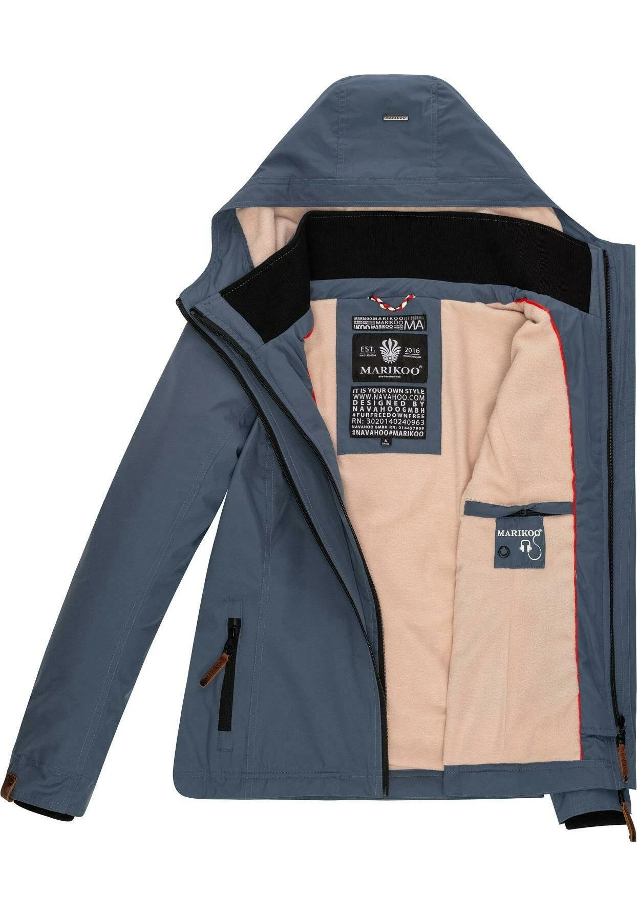 Marikoo Erdbeere - Outdoorjas - Dusty Blue 6 Marikoo Erdbeere - Outdoorjas - Dusty Blue - Afbeelding 4