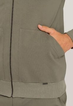 HANRO Natural Living - Sweater Met Rits - Antique Green -Beste Kleding Winkel ef557c15b88a42439409c20e0f01d135