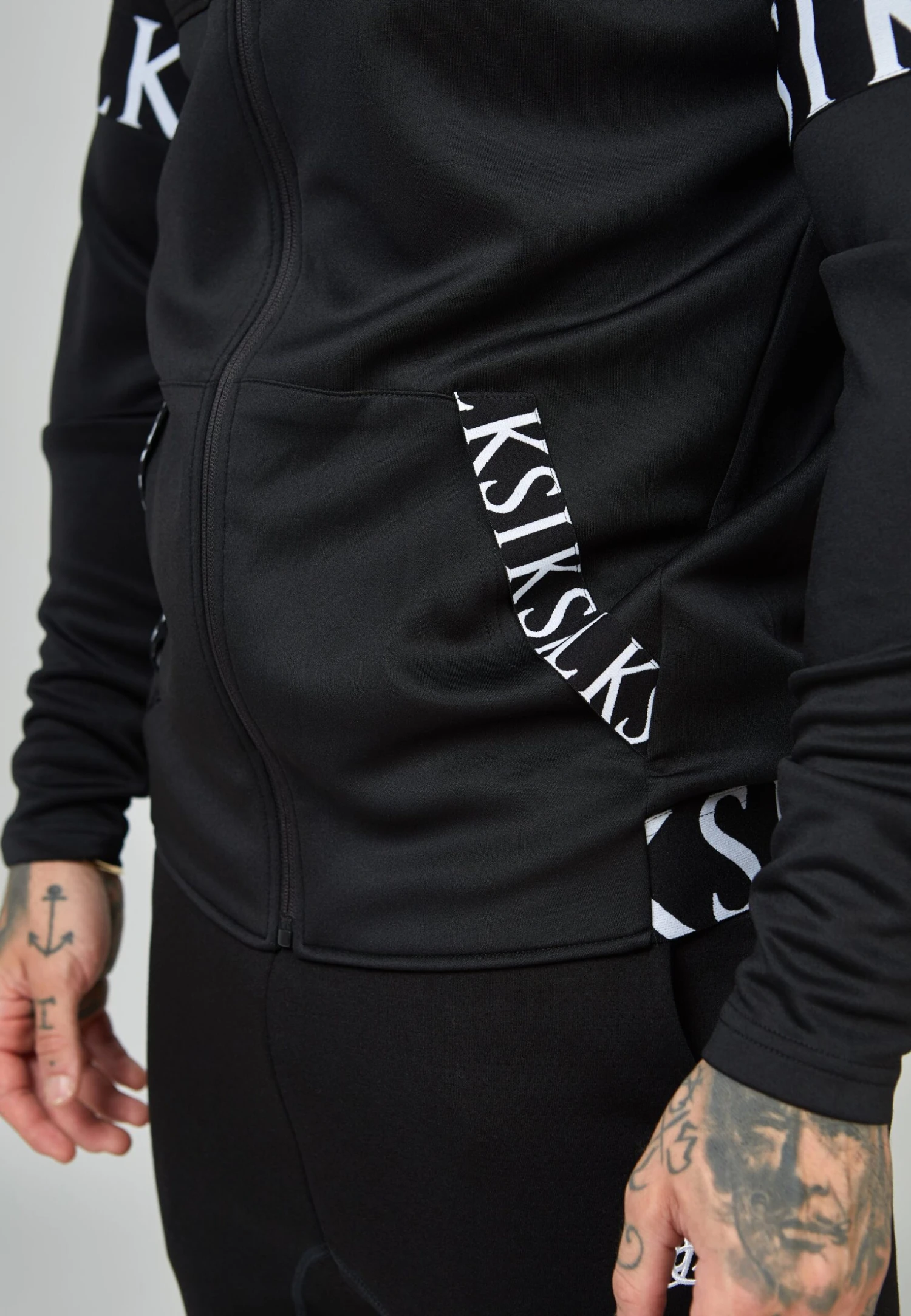 SikSilk Dynmic Zip Through Hoodie - Sweater Met Rits - Black 6 SikSilk Dynmic Zip Through Hoodie - Sweater Met Rits - Black - Afbeelding 4