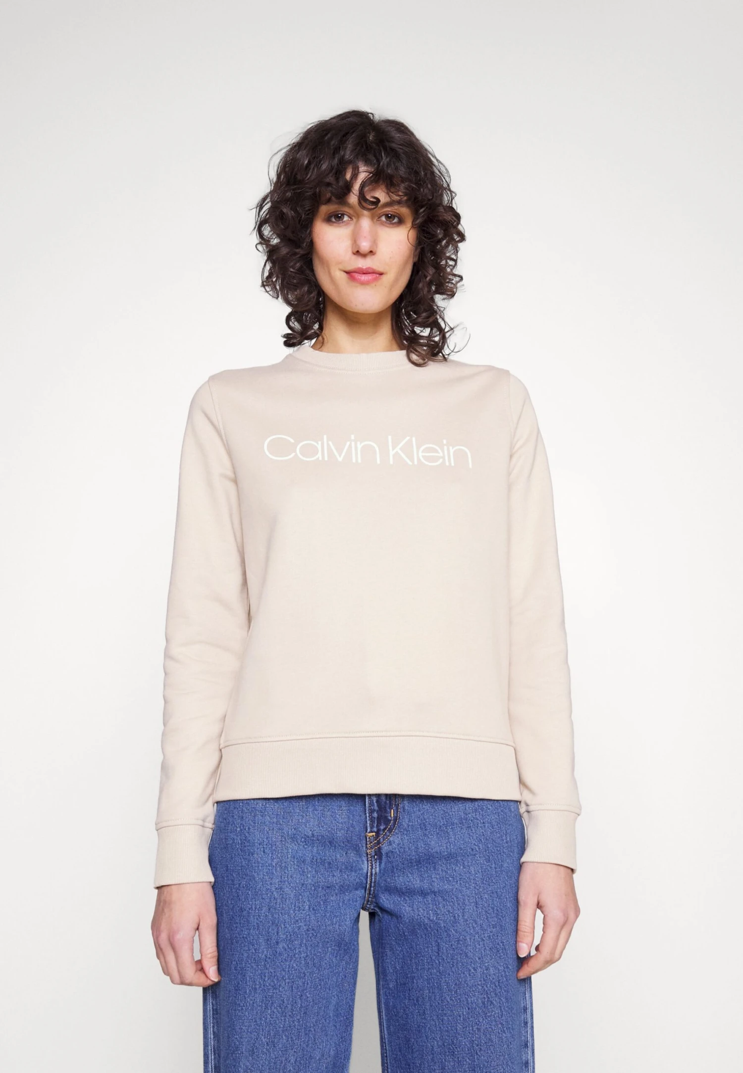 Calvin Klein Core Logo - Sweater - White Clay 3 Calvin Klein Core Logo - Sweater - White Clay