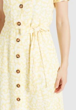 Khujo Goya - Blousejurk - Gelb-Weiß Geblümt -Beste Kleding Winkel f22172eed23b4e24aac415791ef07370