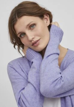 Vila Viril Long Cardigan - Vest - Sweet Lavender -Beste Kleding Winkel f2781c02db1346f29deb8ae2cd5f8768