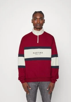 Kaotiko Crew Berwin Unisex - Sweater - Burgundy/Navy/Ivory