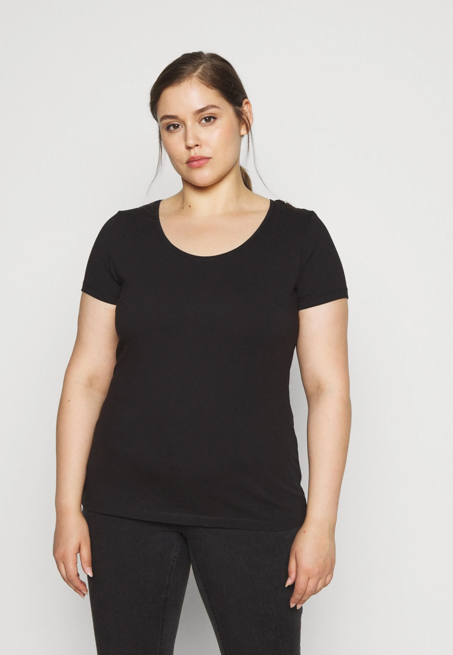 3Er Pack- T-Shirt Basic - White/Black/Dark Grey 4 3Er Pack- T-Shirt Basic - White/Black/Dark Grey - Afbeelding 2